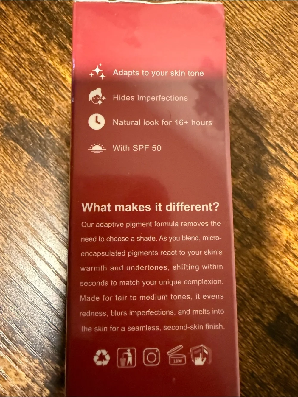 Color Changing Foundation in Red Packaging - Adaptive Cream Shade